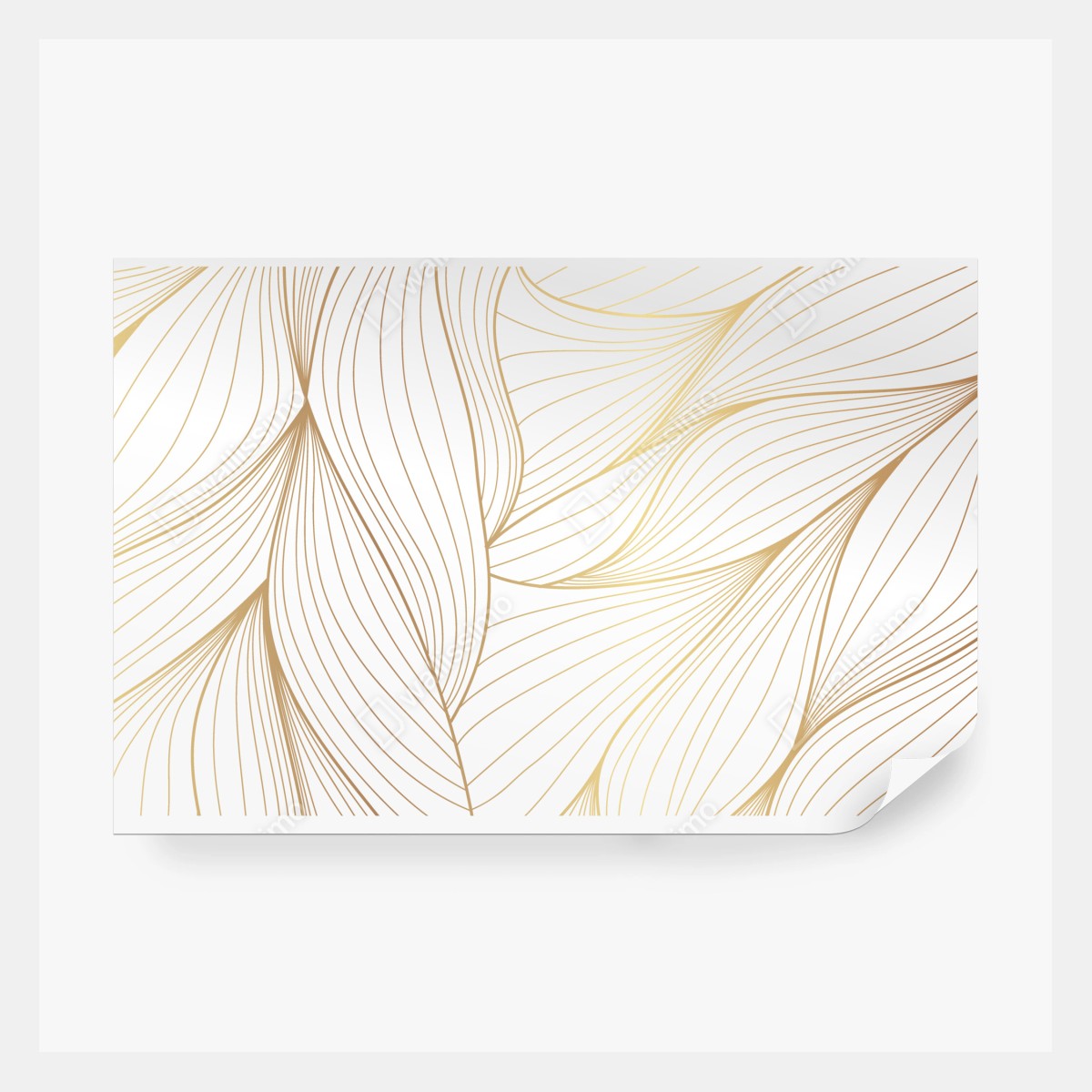 Fototapeta złote płynne linie abstrakcyjny wzór – Wallissimo® Fototapeta złote płynne linie abstrakcyjny wzór – Wallissimo®