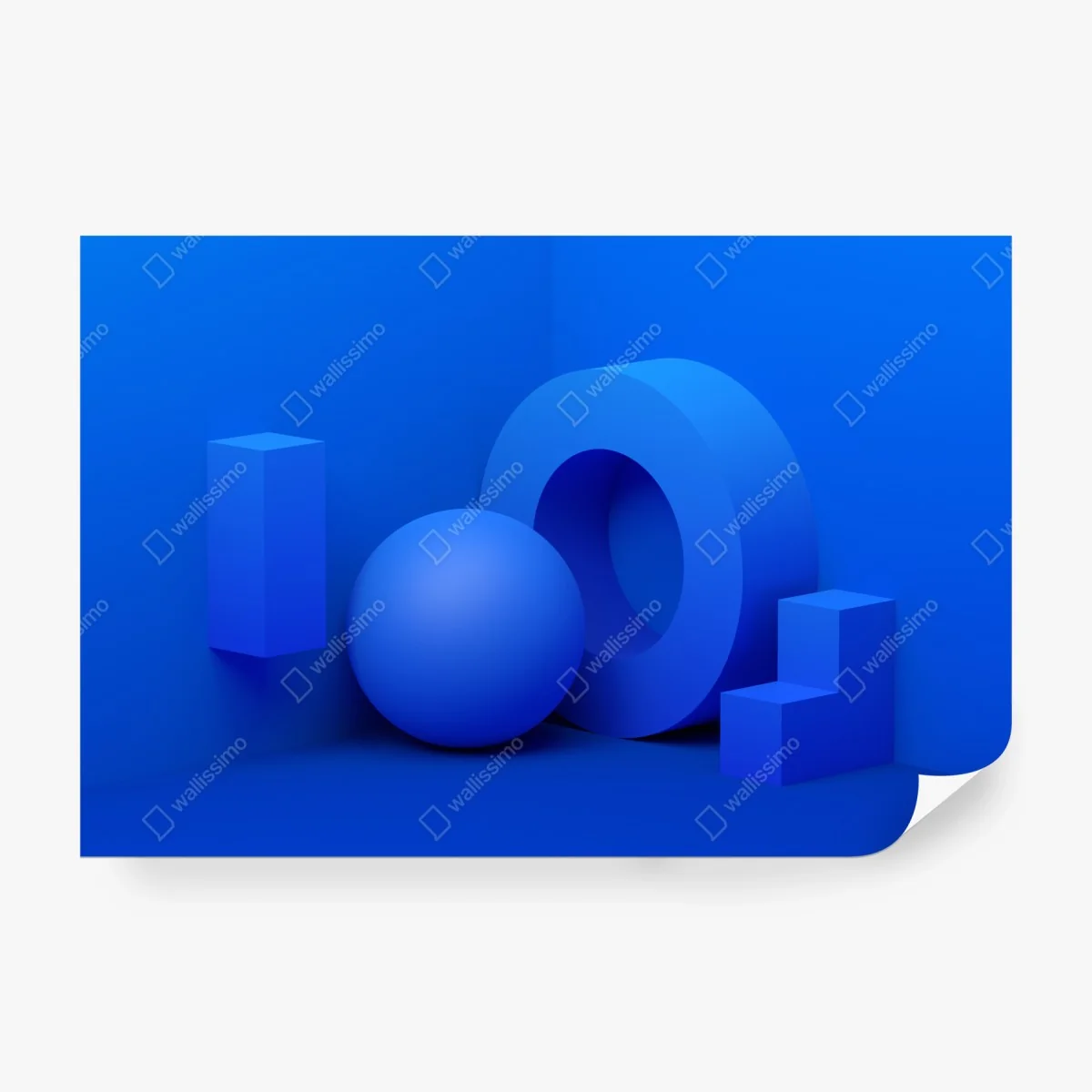 Fototapeta niebieska geometryczna kompozycja 3d – Wallissimo® Fototapeta niebieska geometryczna kompozycja 3d – Wallissimo®