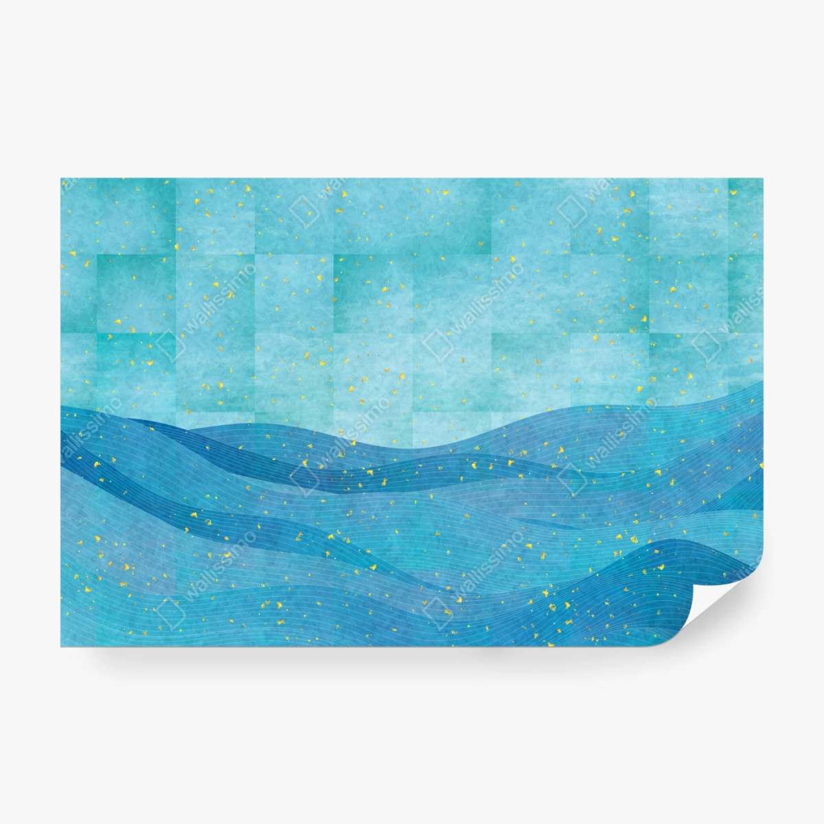 Fototapeta turkusowe fale abstrakcyjna kompozycja – Wallissimo® Fototapeta turkusowe fale abstrakcyjna kompozycja – Wallissimo®