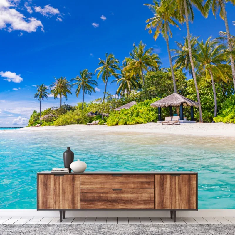 Fototapeta tropikalna turkusowa plaża – Wallissimo® Fototapeta tropikalna turkusowa plaża – Wallissimo®