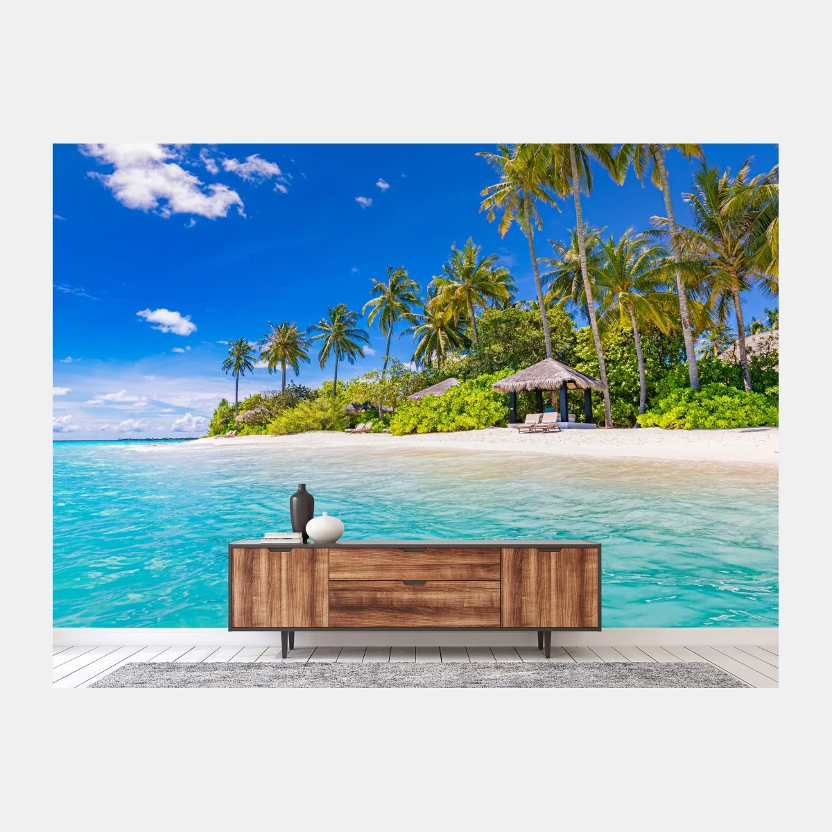 Fototapeta tropikalna turkusowa plaża – Wallissimo® Fototapeta tropikalna turkusowa plaża – Wallissimo®