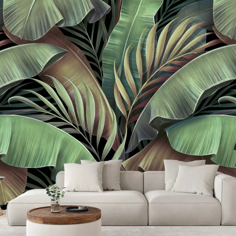 Fototapeta wzór tropikalnych liści – Wallissimo® Fototapeta wzór tropikalnych liści – Wallissimo®