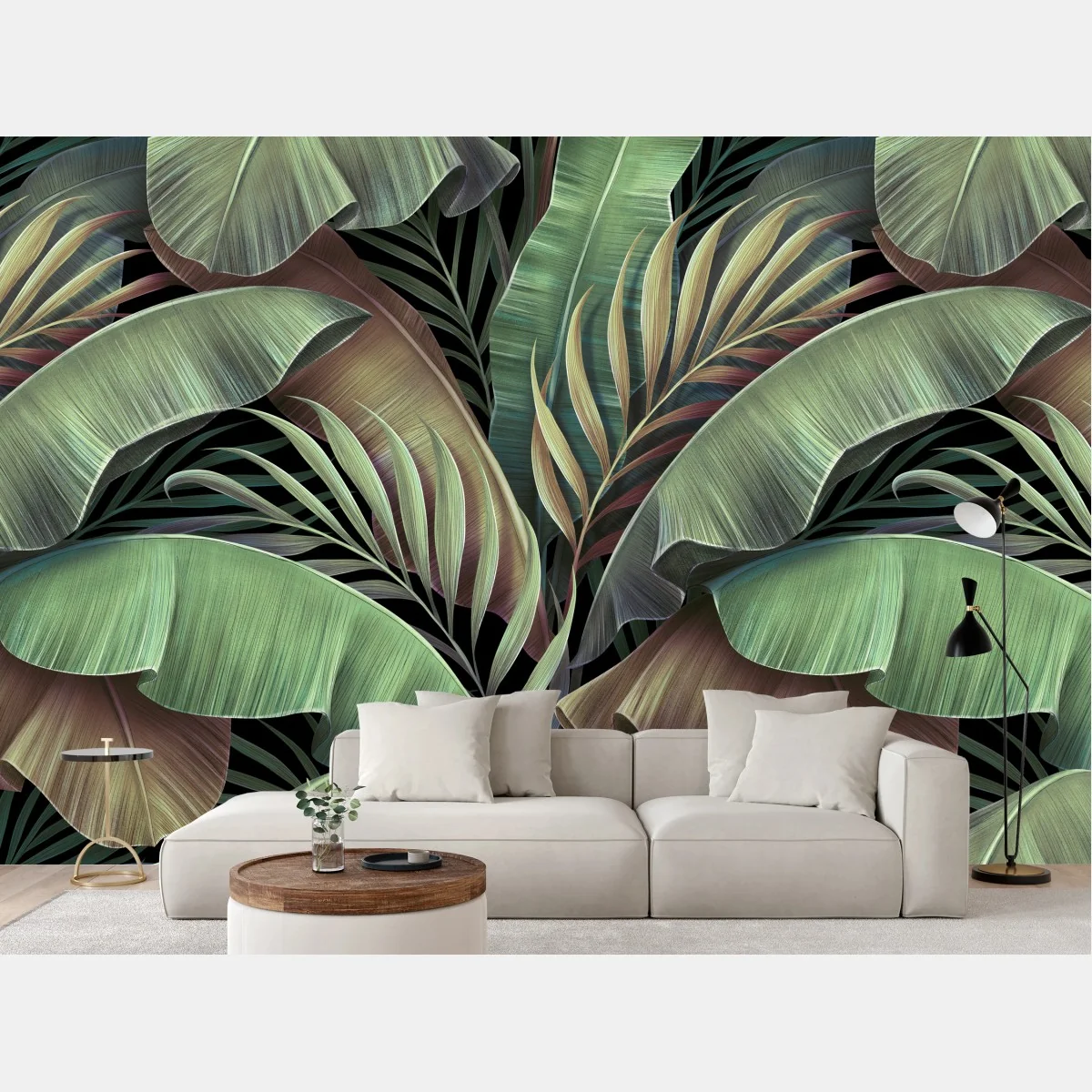 Fototapeta wzór tropikalnych liści – Wallissimo® Fototapeta wzór tropikalnych liści – Wallissimo®