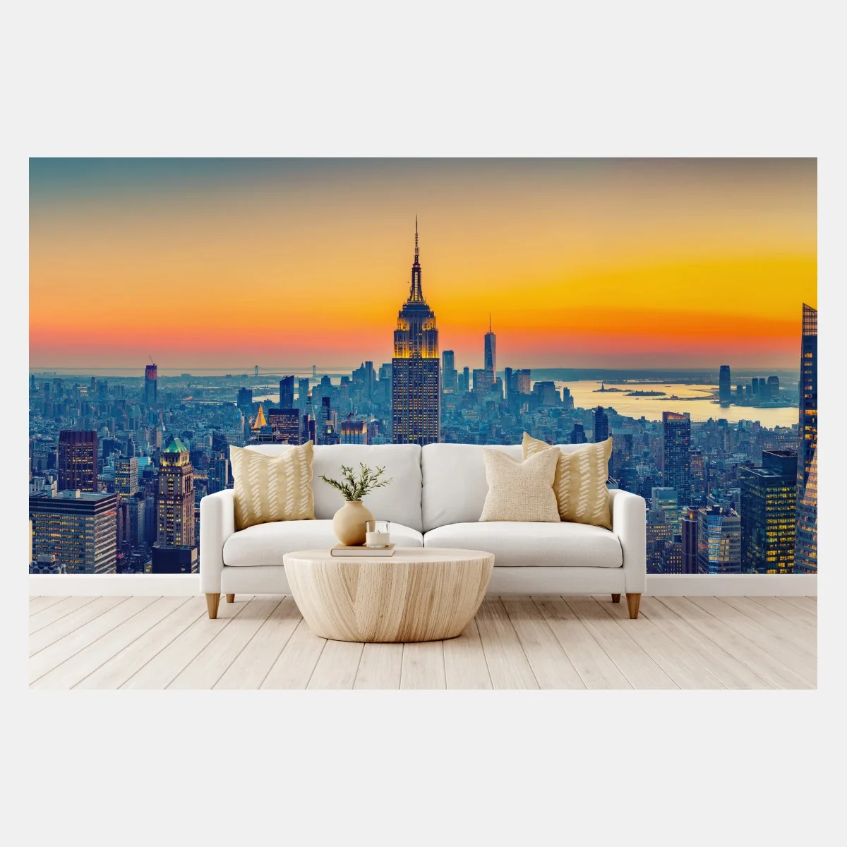 Fototapeta zachód słońca nad Nowym Jorkiem – Wallissimo® Fototapeta zachód słońca nad Nowym Jorkiem – Wallissimo®