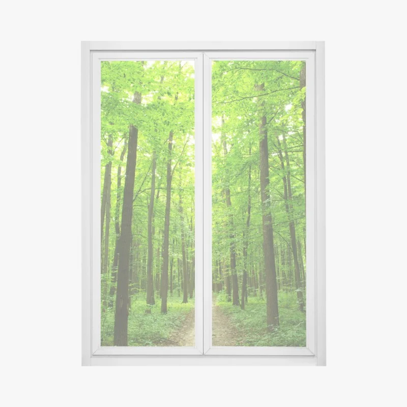 Naklejka na okno elegancki złoty geometryczny wzór liści – Wallissimo®