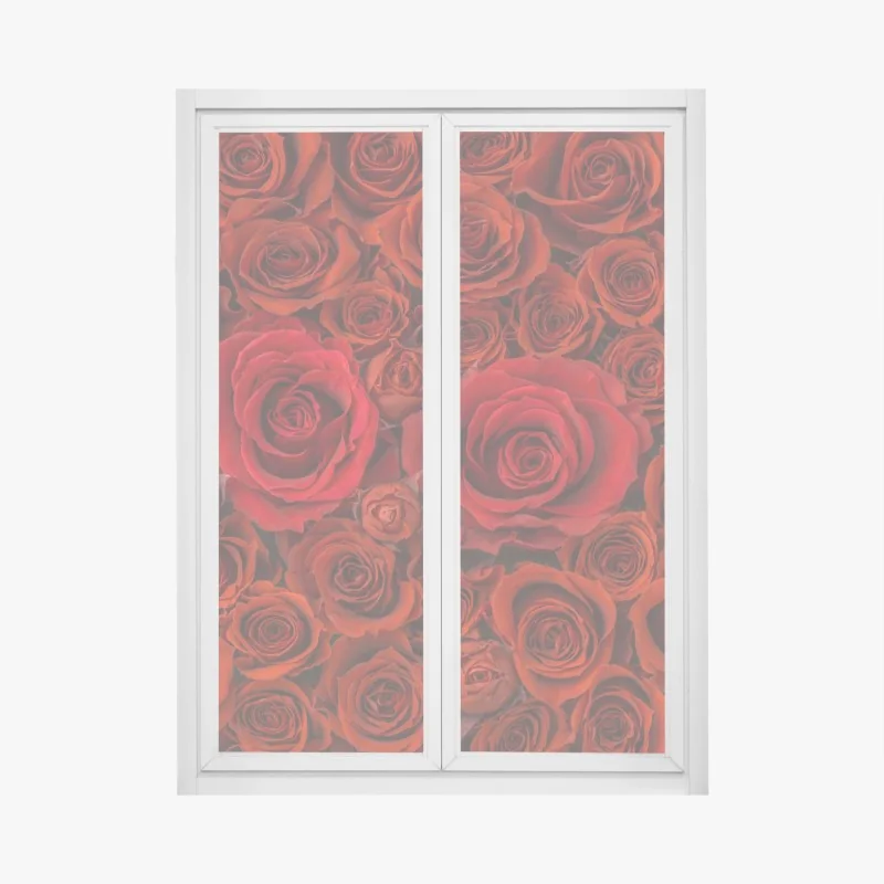 Naklejka na okno elegancki beżowy wzór damask – Wallissimo®