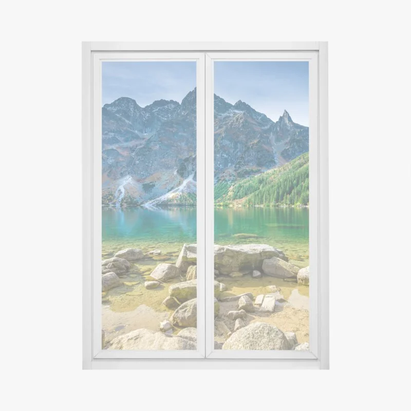 Naklejka na okno słonecznikowa muza: portret z płatkami słonecznika – Wallissimo®