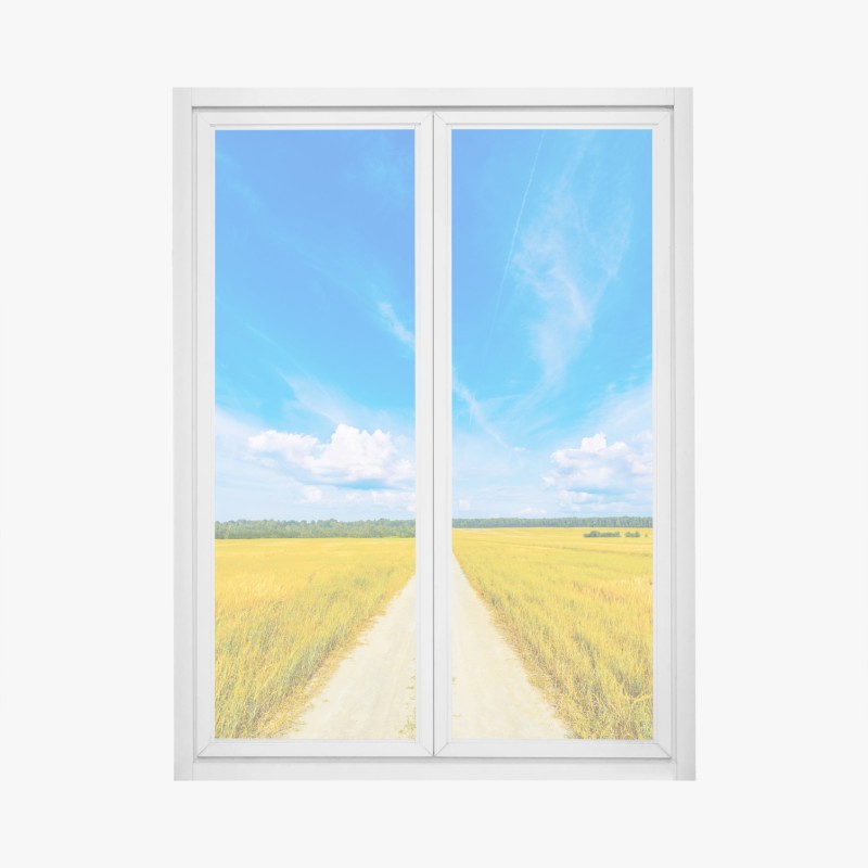 Naklejka na okno zachód słońca nad skalistym wybrzeżem – Wallissimo®