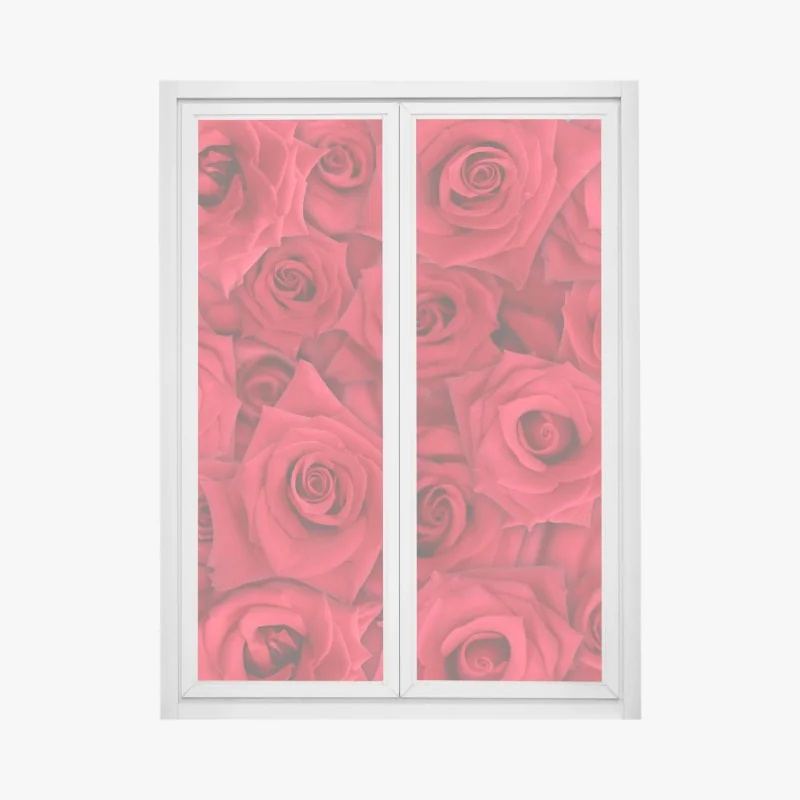 Naklejka na okno intensywna zielona spirala kwiatowa – Wallissimo®