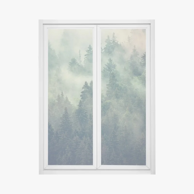 Naklejka na okno wodospad siedem sióstr nad Geirangerfjord – Wallissimo®