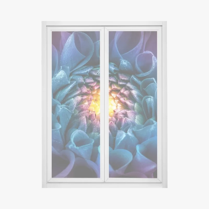 Naklejka na okno monochromatyczny przepływ komórek – Wallissimo®