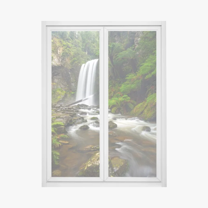 Naklejka na okno spokojna zielona łąka – Wallissimo®