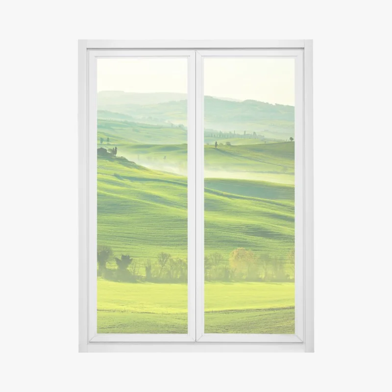 Naklejka na okno Dubaj panorama miasta o zachodzie słońca – Wallissimo®