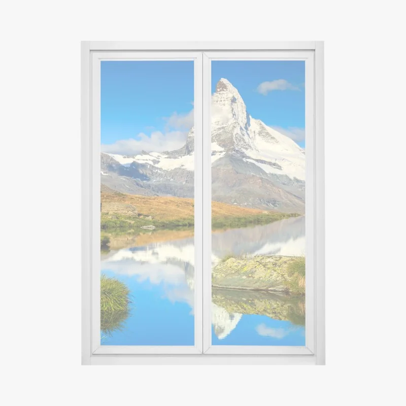 Naklejka na okno niebieski fraktalowy wir – Wallissimo®