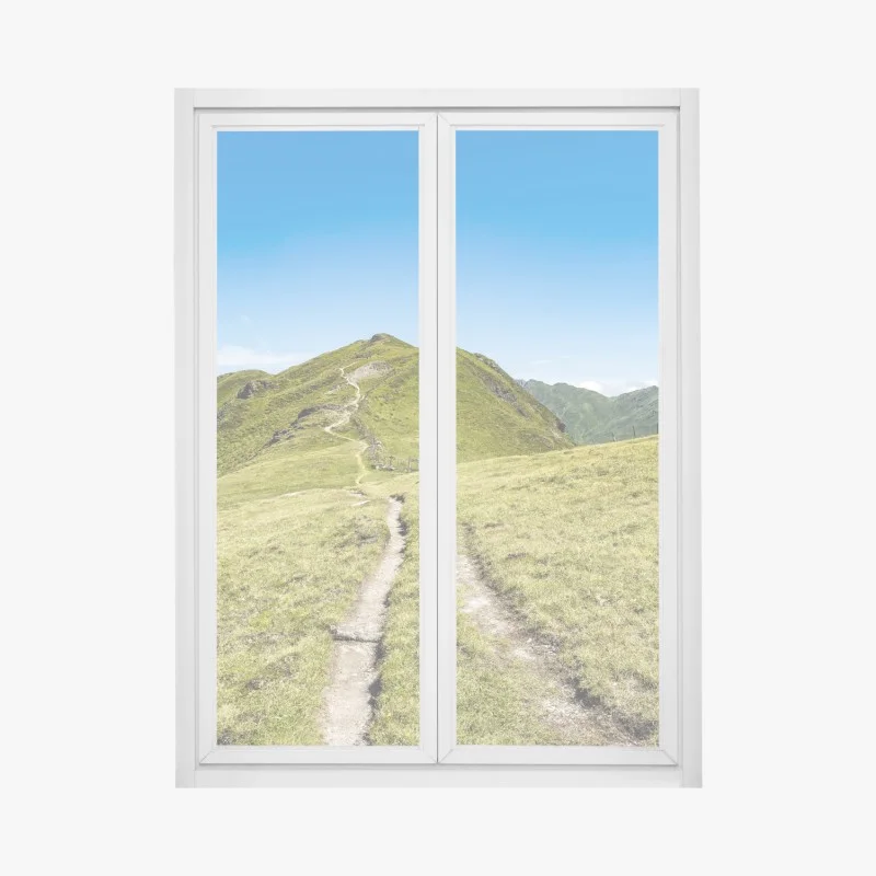 Naklejka na okno kręty szlak w Zillertalu