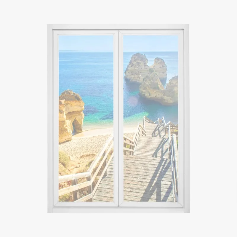 Naklejka na okno złota dolina nad rzeką – Wallissimo®