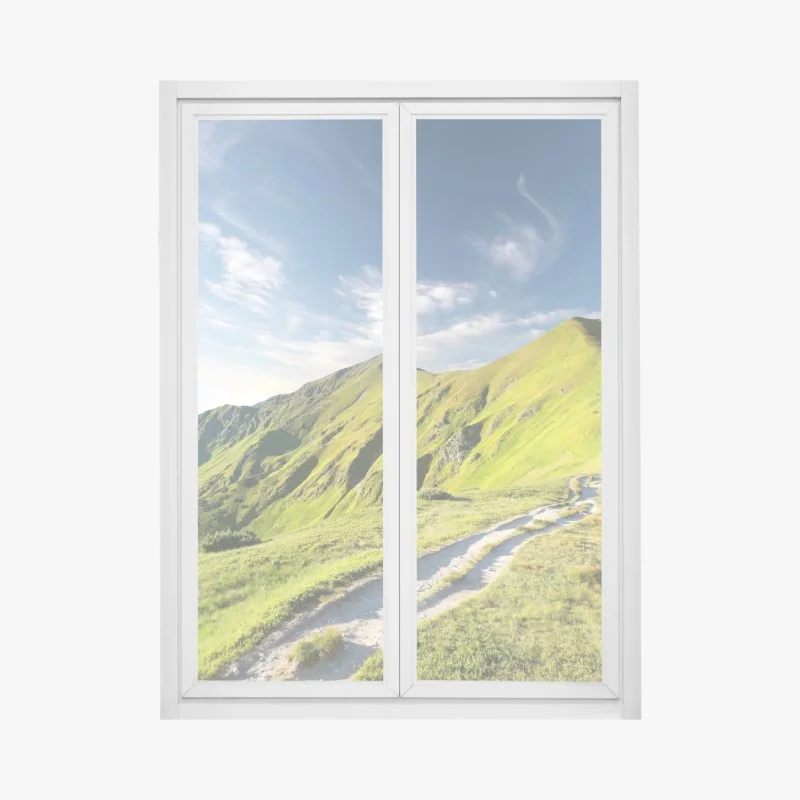 Naklejka na okno noc pełna gwiazd nad Ushba – Wallissimo®