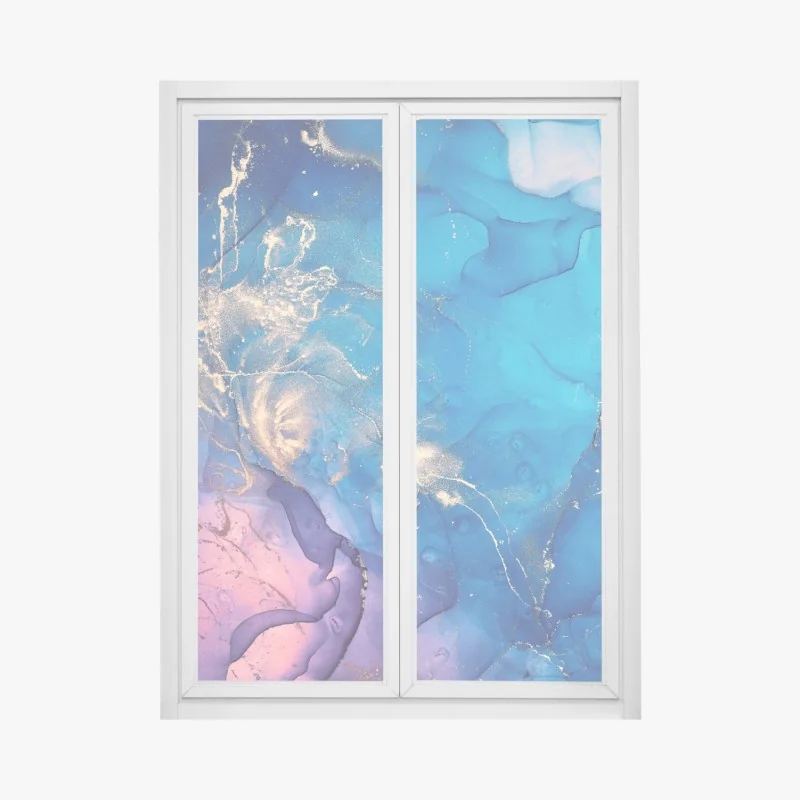 Naklejka na okno precyzyjne zbliżenie mechaniki silnika – Wallissimo®