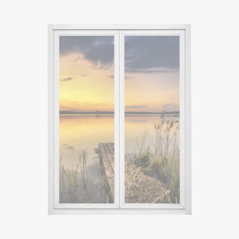 Naklejka na okno kręta droga w górach – Wallissimo®