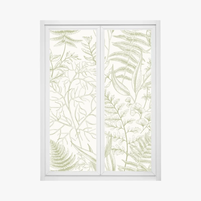 Naklejka na okno złoty wzór falowy do dekoracji ściennej – Wallissimo®