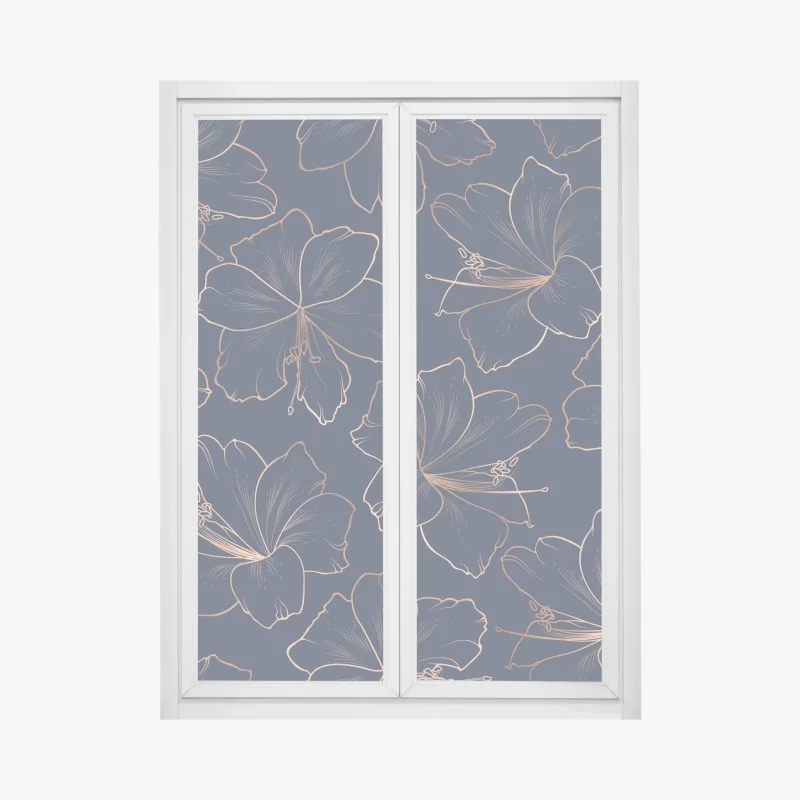 Naklejka na okno tropikalna turkusowa plaża – Wallissimo®