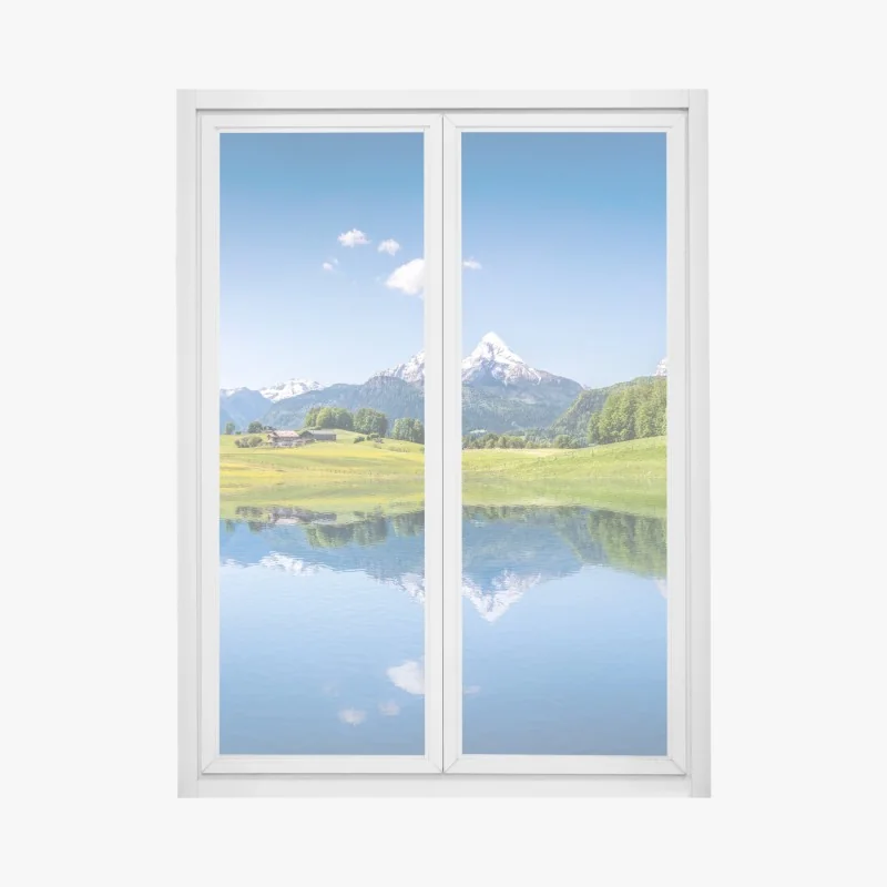 Naklejka na okno geometryczna kompozycja w pastelach – Wallissimo®