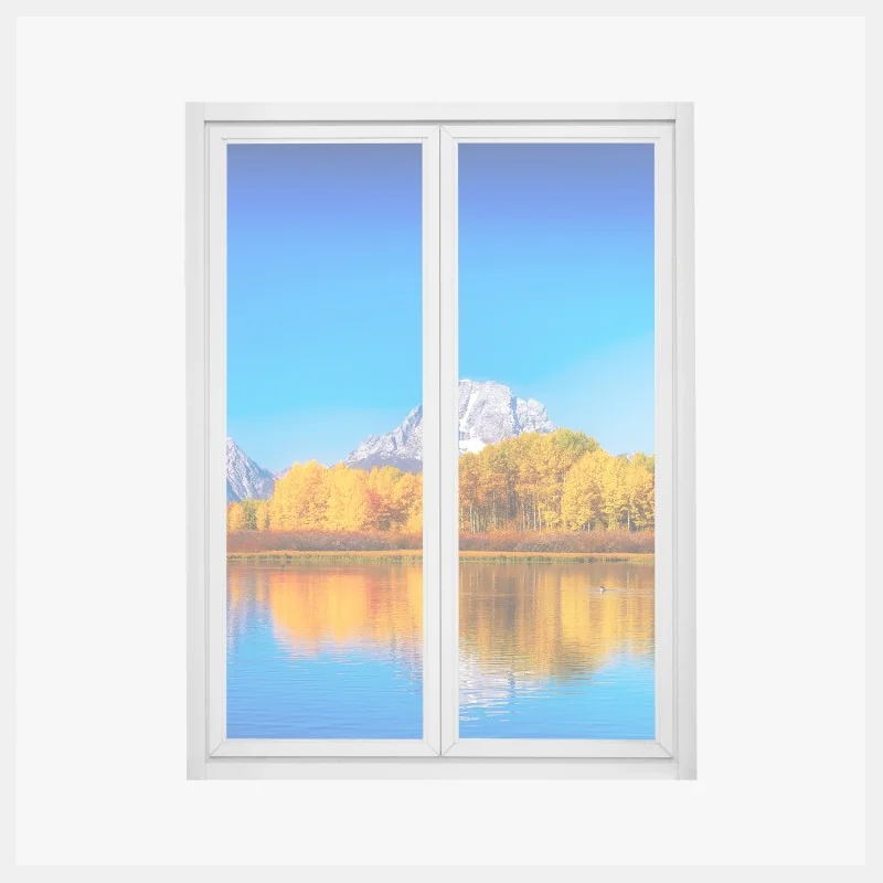 Naklejka na okno spokojna kładka w dżungli przez bujny las deszczowy – Wallissimo®