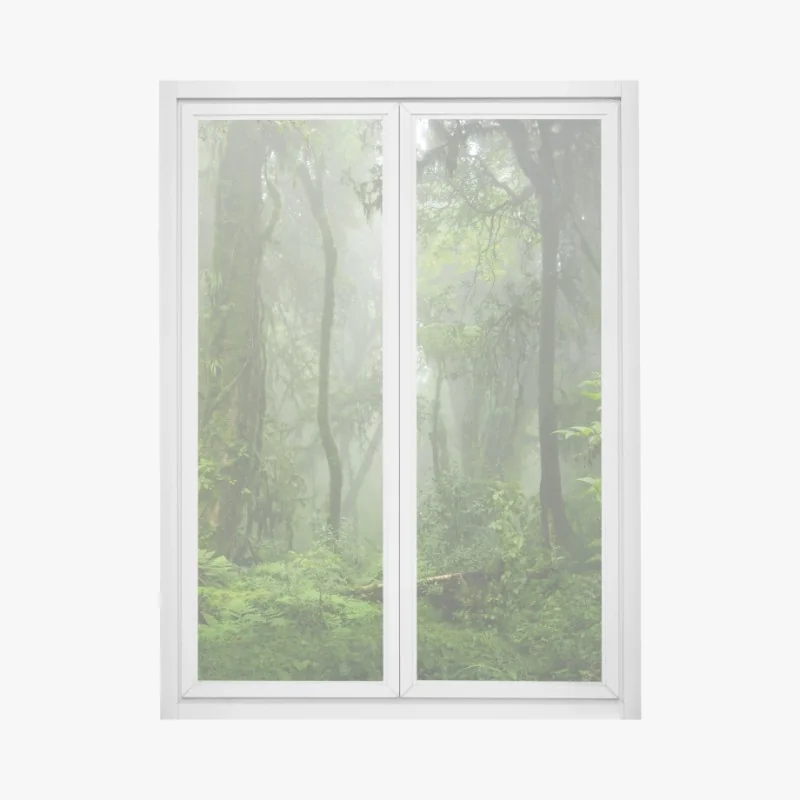 Naklejka na okno pastelowy wzór kwiatów wiśni na miętowym tle – Wallissimo®