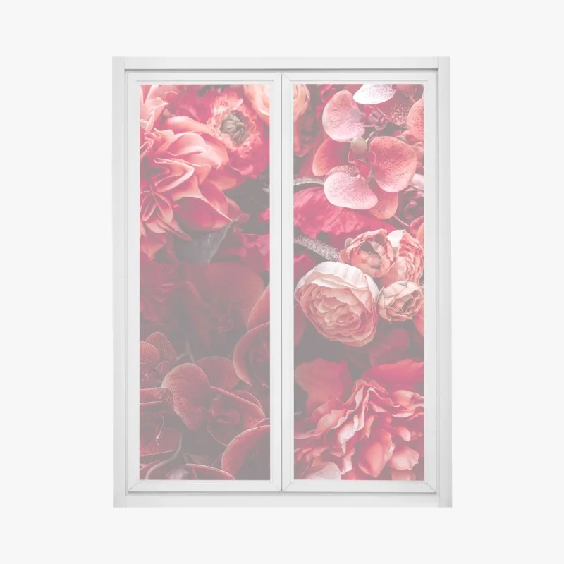 Naklejka na okno śnieżne odbicie górskie w Norwegii – Wallissimo®