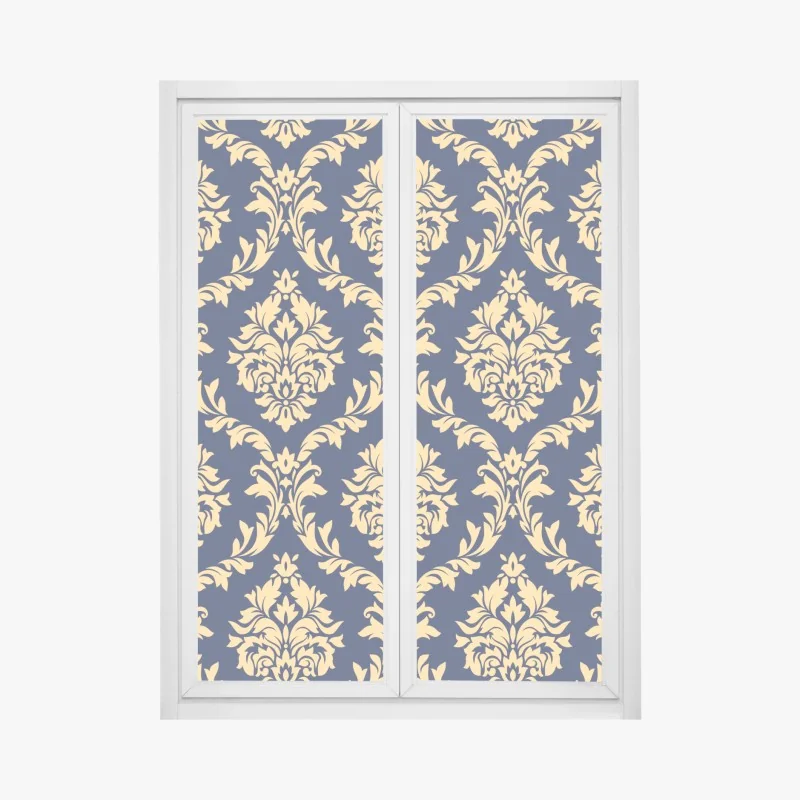 Naklejka na okno intensywna zielona spirala kwiatowa – Wallissimo®