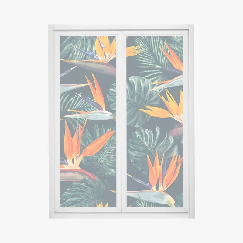 Naklejka na okno czarno-biała marmurowa abstrakcja – Wallissimo®