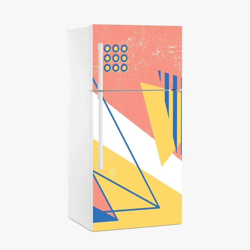 Naklejka na lodówkę pastelowa kompozycja geometryczna