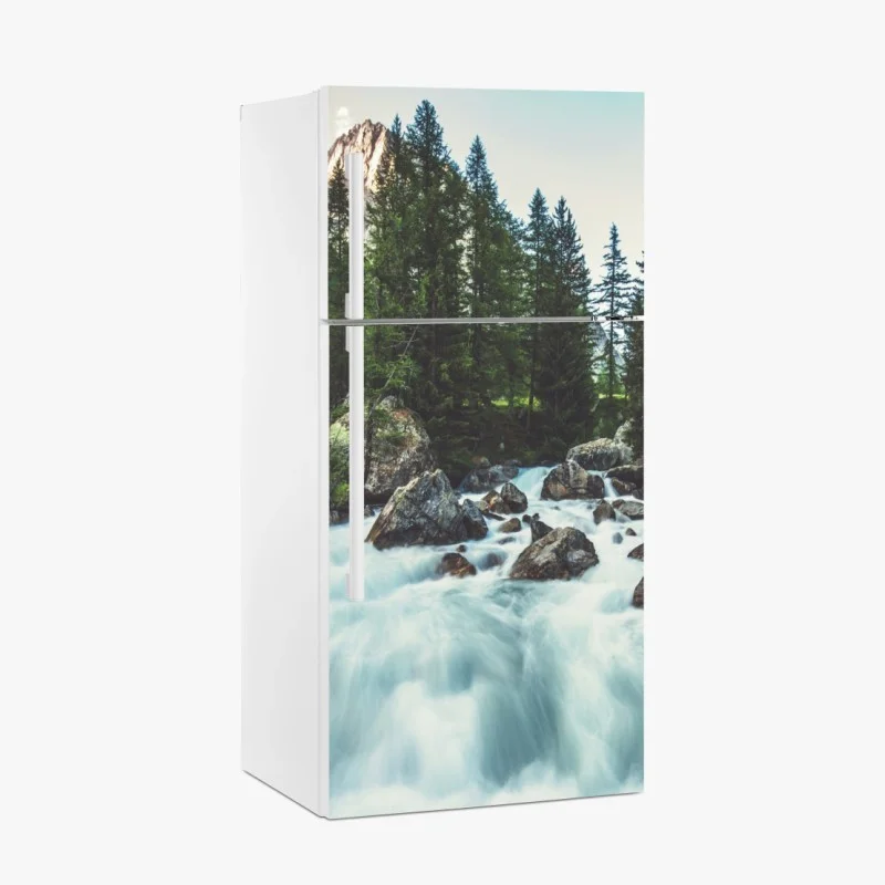 Naklejka na lodówkę malownicza alpejska rzeka w Ferret Valley