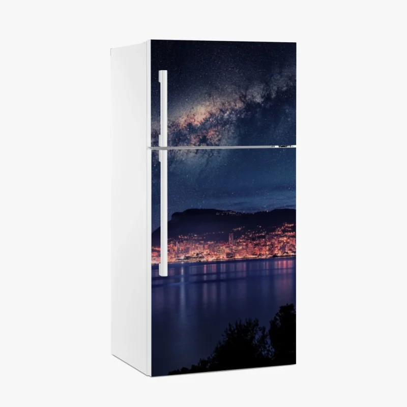 Naklejka na lodówkę nocna zatoka pod rozgwieżdżonym niebem