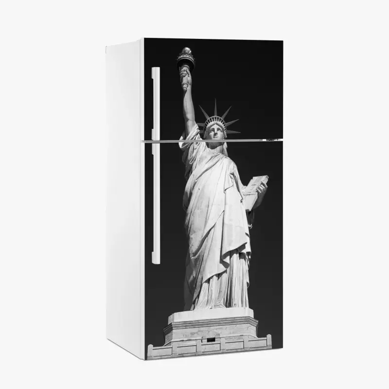 Naklejka na lodówkę Statua Wolności w monochromie