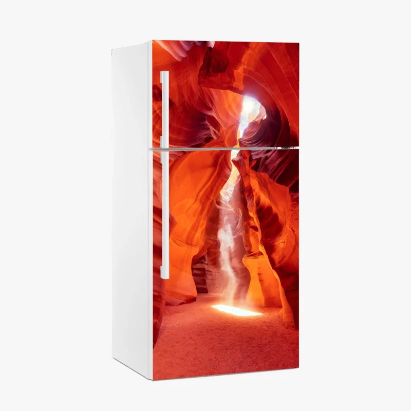 Naklejka na lodówkę słoneczny promień w kanionie piaskowcowym