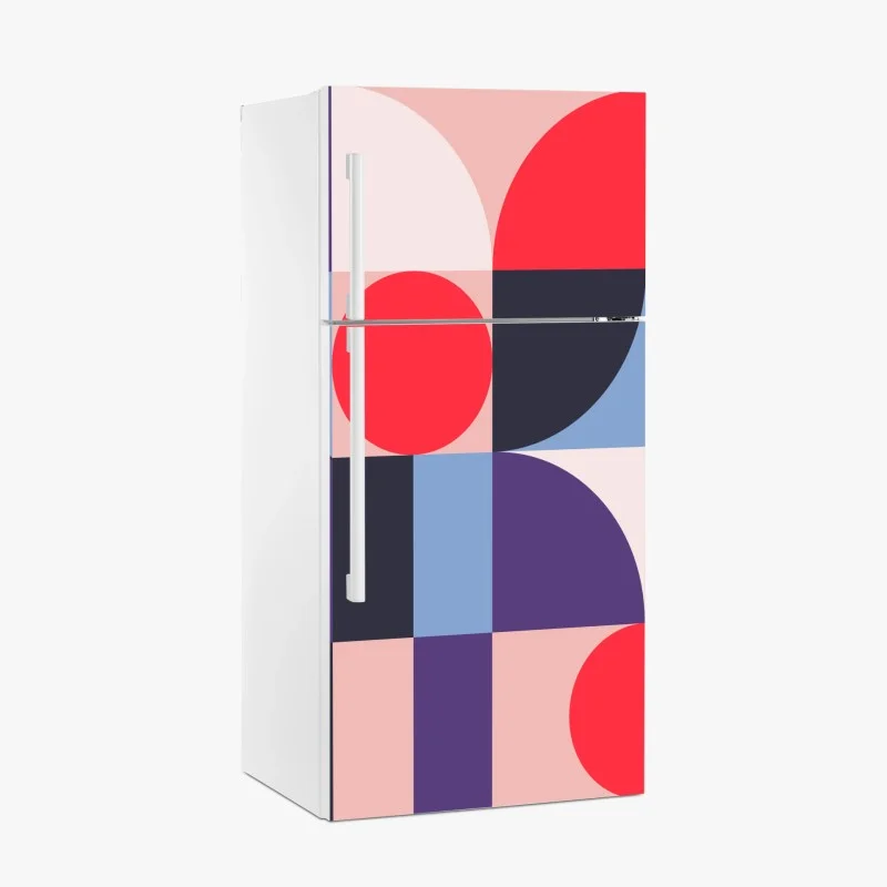 Naklejka na lodówkę geometryczna pastelowa kompozycja