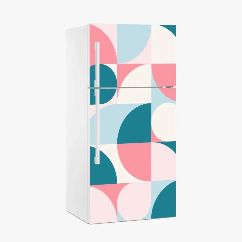 Naklejka na lodówkę pastelowa geometryczna mozaika