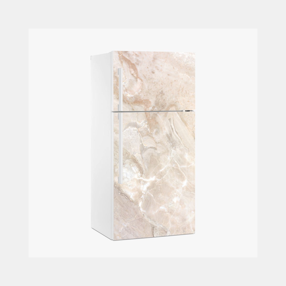 Naklejka na lodówkę beżowa tekstura marmuru – Wallissimo®