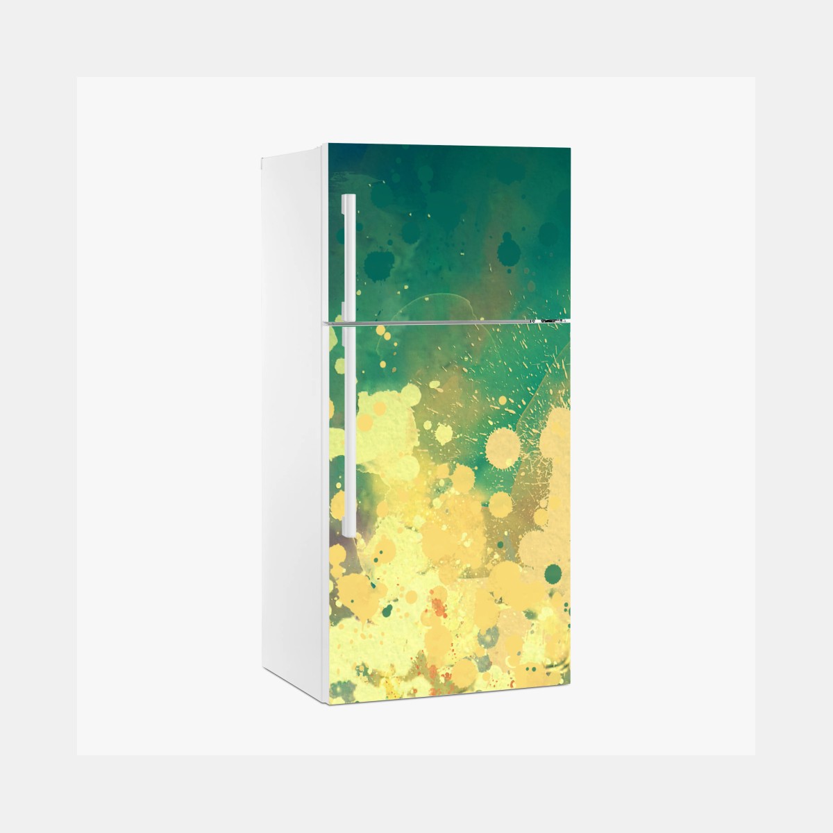 Naklejka na lodówkę turkusowy wybuch akwareli abstrakcja – Wallissimo®