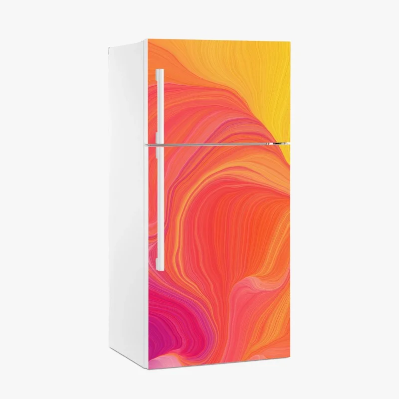 Naklejka na lodówkę żywe falujące kolory