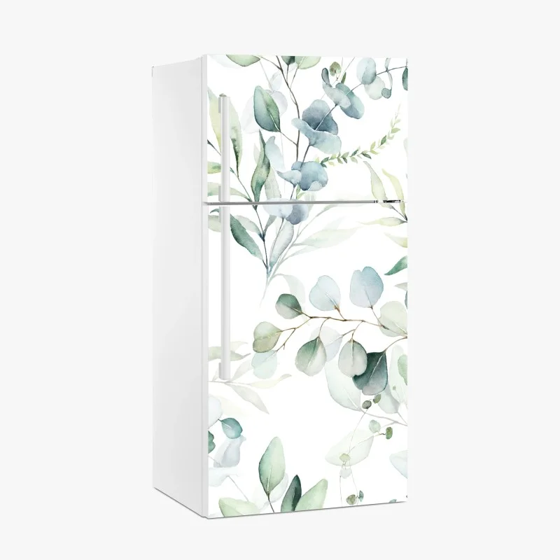 Naklejka na lodówkę akwarelowy wzór eukaliptusa i liści