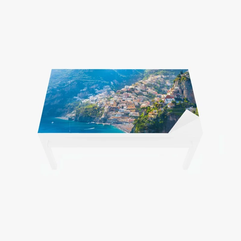 Naklejka na biurko i stół Positano: kolorowa wioska na wybrzeżu Amalfi