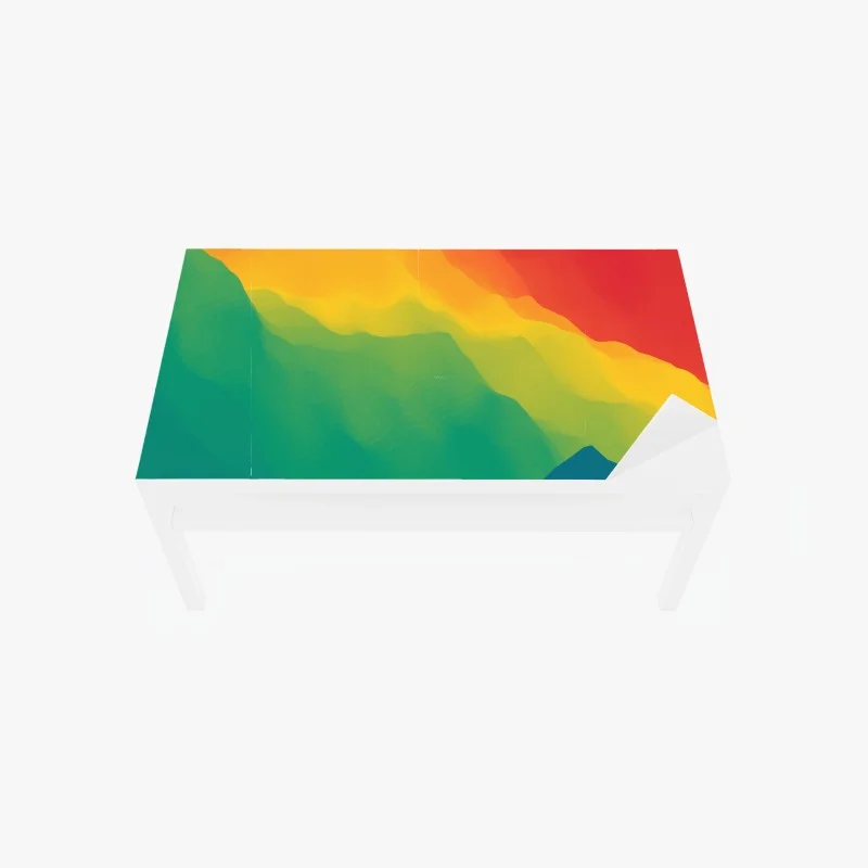 Naklejka na biurko i stół żywy warstwowy gradient górski