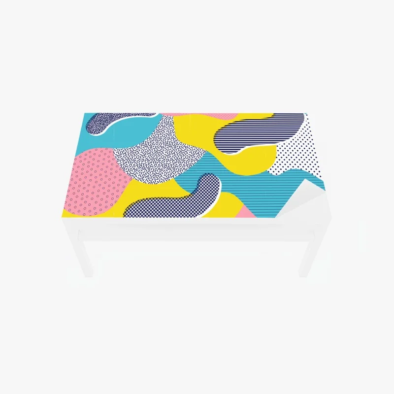 Naklejka na biurko i stół zabawny abstrakcyjny wzór memphis