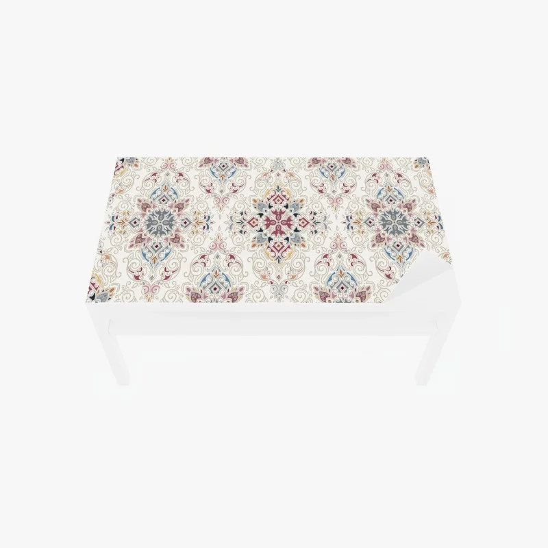 Naklejka na biurko i stół ozdobny wzór damaskowy w stylu vintage