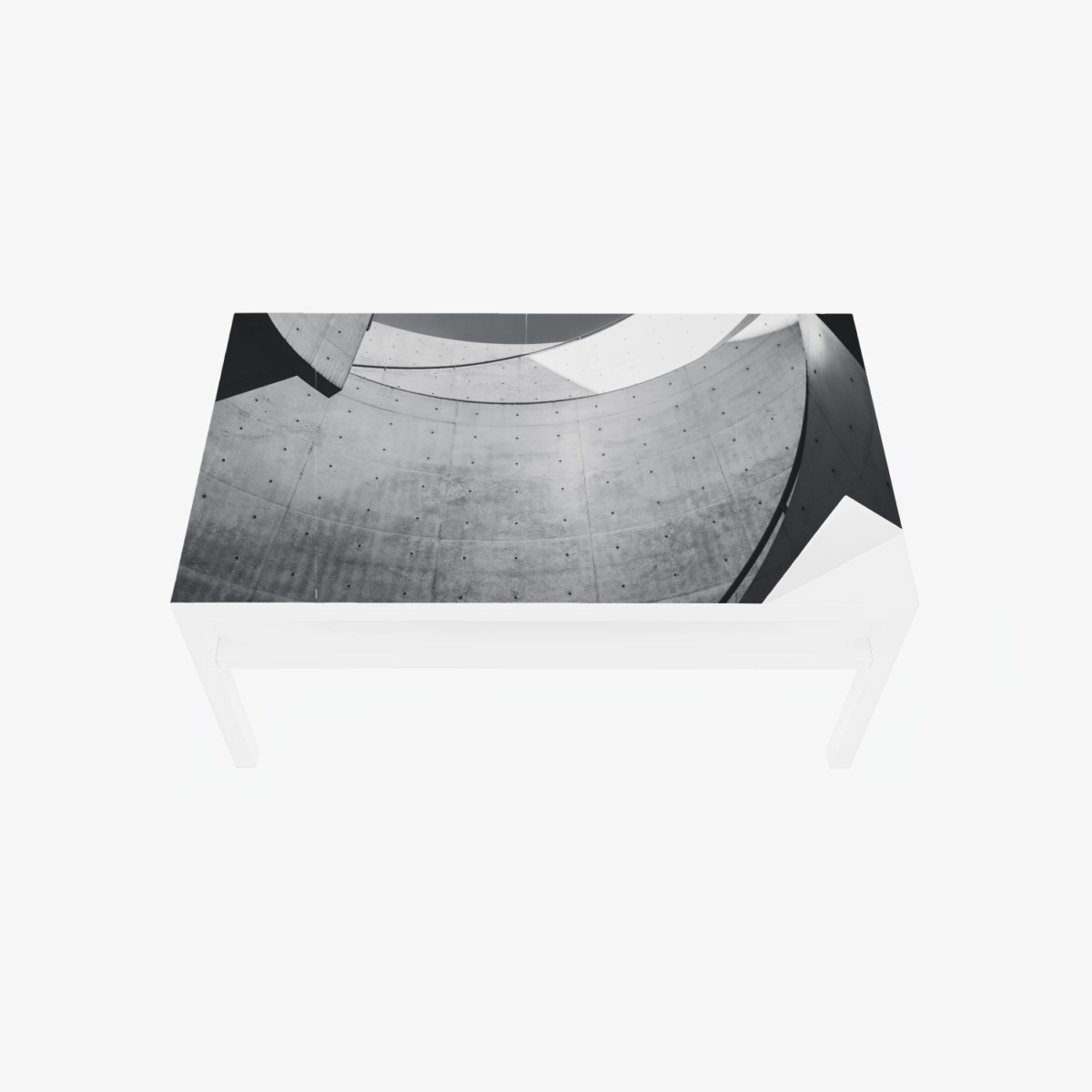 Naklejka na biurko i stół zakrzywione betonowe schody spiralne – Wallissimo®