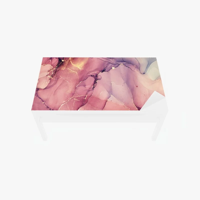 Naklejka na biurko i stół eteryczna fioletowa abstrakcja marmurowa