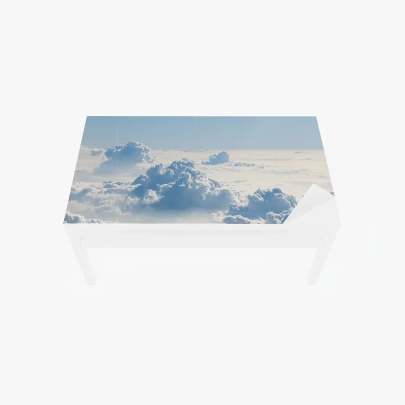 Naklejka na biurko i stół lotniczy pejzaż chmur nad błękitnym niebem