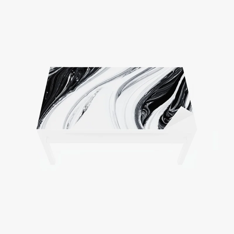 Naklejka na biurko i stół monochromatyczne marmurowe wiry